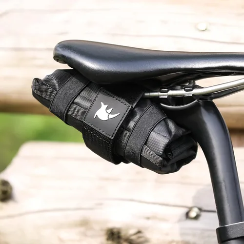 Vista 9 de Rhinowalk Bolsa de almacenamiento de herramientas de bicicleta con correas elásticas, bolsa plegable para herramientas de reparación de bicicletas