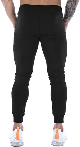 Vista 3 de Wangdo Pantalones deportivos ajustados para hombre, pantalones deportivos cónicos para entrenamiento, pantalones deportivos casuales para correr