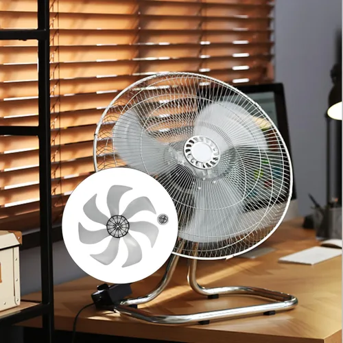 Vista 4 de DOITOOL Cuchillas de ventilador de repuesto, accesorio de ventilador de mesa de 14 pulgadas con tuerca de plástico para piezas de pedestal de pie