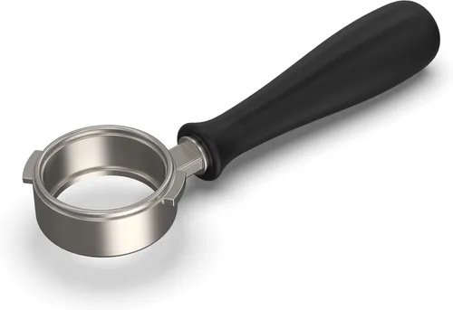 Vista 2 de Rancilio Silvia Portafiltro sin fondo de 2.283 in – Portafiltro italiano auténtico con cesta de 3 tazas. Se adapta a máquinas de espresso domésticas