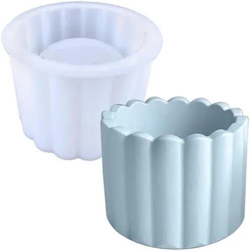 Vista 17 de Molde de silicona para florero, moldes de resina para florero, molde de resina para hacer manualidades, florero, decoración del hogar Estereoscópico