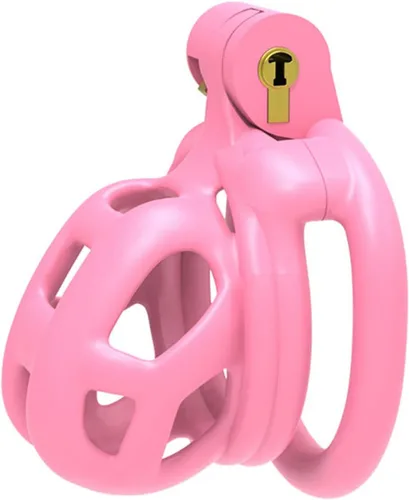 Vista 12 de Dispositivo de castidad masculina de resina 2.0, dispositivo de castidad masculina con 4 anillos para el pene, jaula de castidad ligera para hombre