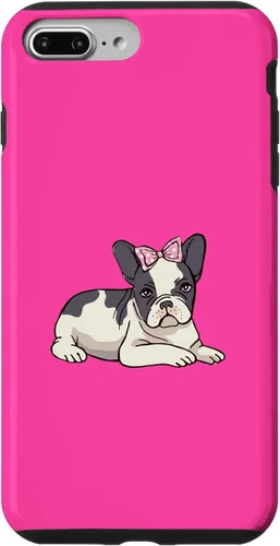 Vista 9 de iPhone 15 Francés Bulldog Francés Perro Cachorro Lindo Arco Mascota Cachorros Amor Caso