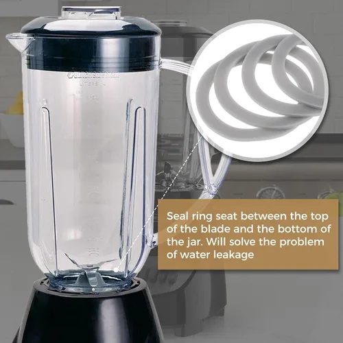Vista 6 de Repuesto para junta de licuadora Black and Decker, junta de sellado de goma, repuesto 132812-07, compatible con Black & Decker Blender BL1900 BL3900