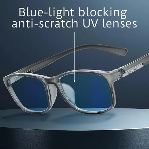 Vista 3 de Anti Blue Light Glasses Men, Mens Blue Light Glasses With UV400 Protection, Fake Glasses For Computer Eye Strain