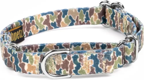 Vista 25 de Country Brook Petz - Collar de perro Martingala de camuflaje azul con diseño de camuflaje y diseños resistentes (1/2 pulgada, 2XS)