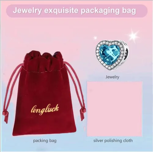 Vista 7 de LongLuck Dije de ojo de cristal para pulsera Pandora, dije de plata de ley 925 con circonitas cúbicas para mujer, Plata esterlina, cristal