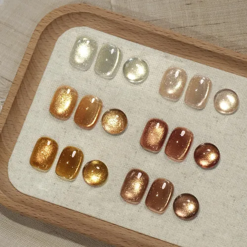 Vista 13 de GAOY Juego de esmaltes de uñas de gel con purpurina de ojo de gato con imán y galaxia colorida para ojos de gato holográficos, manicura de gel