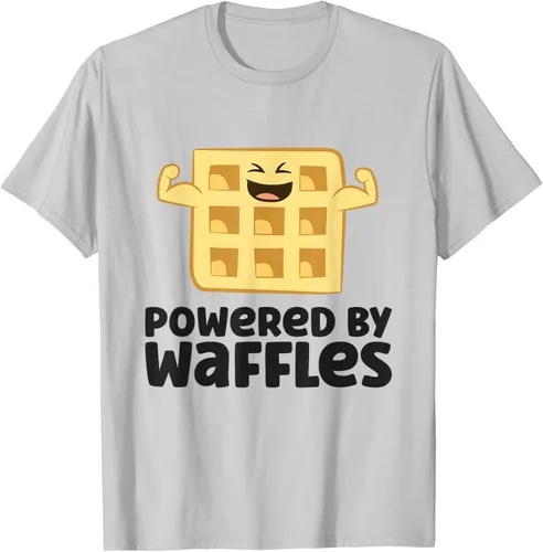 Vista 71 de Camiseta de gofres para el desayuno con diseño de gofres, Blanco, S