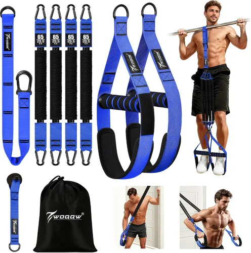 Vista 10 de Pull Up Assistance Bands, Heavy Duty Resistance Bands with Handles, Exercise Band with Door Anchor, Adjustable Workout Band Set for Pull Up Bar