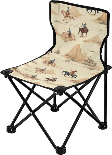 Vista 4 de Al aire libre plegable americano salvaje oeste desierto vaquero camping sillas para adultos silla de camping portátil silla de césped ligero 202a5082