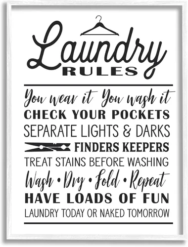 Vista 11 de Alexa Do Laundry Funny' Arte Giclée enmarcado Stupell Industries Negro, 11 x 14 pulgadas, fácil de colgar y resistente, fabricado en Estados