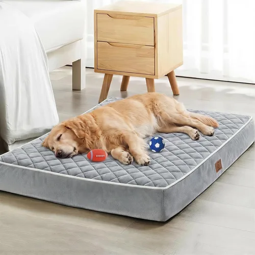 Vista 17 de WNPETHOME Camas ortopédicas XL para perros grandes, impermeables, extra grandes, con funda extraíble y lavable, cama para jaula de perro