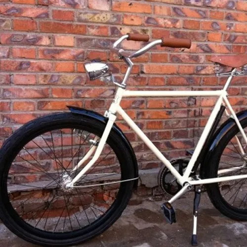 Vista 4 de Luz vintage para bicicleta, caja de metal clásica, faro delantero brillante para bicicleta nocturna, seguridad retro, suministros de bicicleta