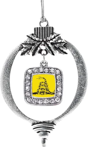 Vista 69 de Inspired Silver - Nana púrpura - Adorno de Navidad plateado - Adorno cuadrado para árbol de Navidad con circonita cúbica - Decoración colgante