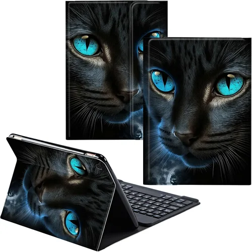 Vista 36 de Funda para Samsung Galaxy Tab S6 Lite 2022/2020 Teclado inalámbrico desmontable y cubierta de cuero PU Funda protectora para Samsung Galaxy Tab S6