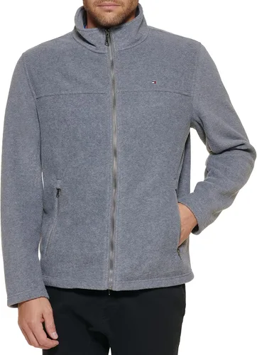 Vista 3 de Tommy Hilfiger - chamarra de forro polar clásica con cierre frontal para hombre.