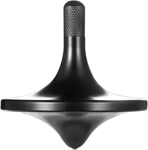 Vista 8 de Parte superior giratoria de acero inoxidable, exquisito equilibrio perfecto bien hecho de metal para escritorio EDC pequeño juguete
