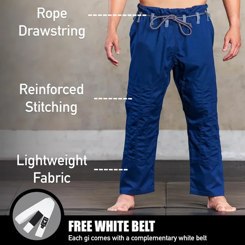 Vista 3 de Elite Sports - Kimono para hombres, gi, aprobado por la IBJJF, tela pre-encogida con cinturón para Jiu Jitsu brasileño (ver guía de tallas)