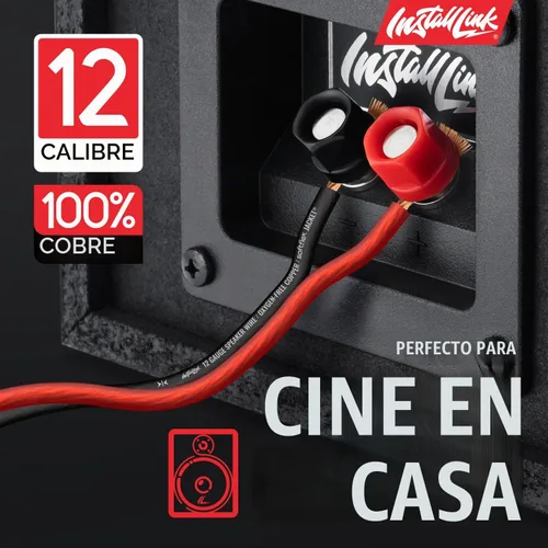 Vista 2 de Install Link Cable de altavoz calibre 12 AWG (100 pies) para automóvil o cine en casa (OFC) Pure OFC Copper, 12/2 Speaker Cable, 2-Conductor