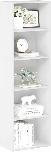 Vista 25 de Furinno PASIR - Estantería de libros de 2 niveles, estantería moderna de 9 x 12 x 21, estanterías abiertas para sala de estar, dormitorio, oficina