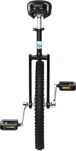 Vista 9 de Nisorpa Bicicleta clásica de una rueda negra de 20 pulgadas con borde de aleación antideslizante y pedal de altura ajustable para niños y adultos