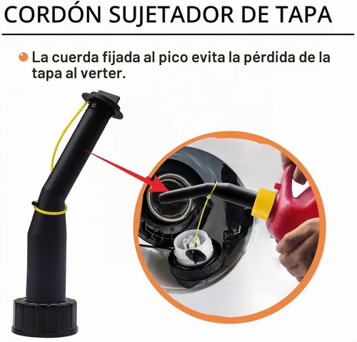 Vista 5 de Kit de repuesto de boquilla de gasolina angular a prueba de fugas con tapa de ventilación de junta, broca para lata de gas de estilo antiguo