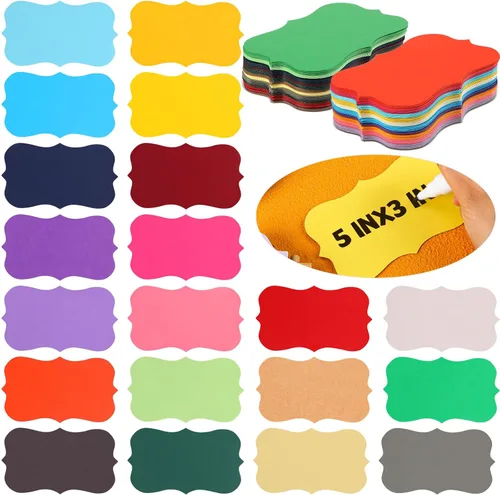 Vista 10 de Yexiya 200 piezas de tarjetas de índice en blanco impresas de papel kraft, tarjetas de notas multicolores para negocios, tarjetas flash de papel