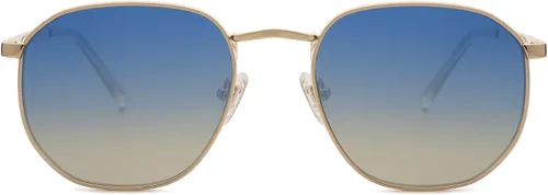 Vista 2 de SOJOS Gafas de sol cuadradas para hombres y mujeres, estilo clásico y retro