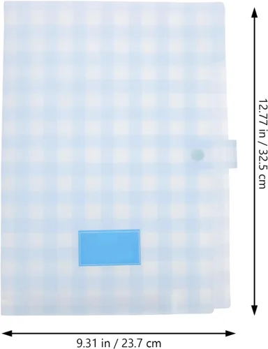 Vista 5 de Carpeta para archivos, azul, A6, A4, portátil, fácil de usar, organiza papel