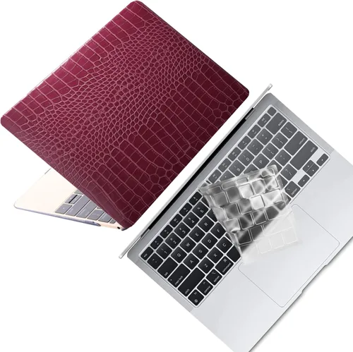 Vista 22 de Funda protectora de plástico para MacBook Air de 11 pulgadas 2015-2010 modelo A1465 A1370, funda protectora de plástico para portátil y cubierta