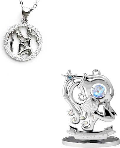 Vista 37 de CRYSTOCRAFT Regalo de sagitario, adorno de constelación con cristal austriaco, adorno de cristal de signo del zodiaco, colección de decoración