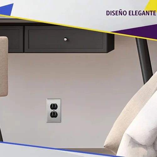 Vista 6 de ENERLITES Receptáculo dúplex, tomas de pared eléctricas resistentes a manipulaciones, grado comercial, 15A 125V, autoconectado, 2 polos, 3 cables