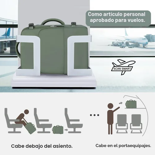 Vista 8 de Mochila de Viaje Sinaliy, Verde militar, Grande, Viajes