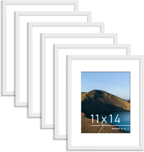 Vista 13 de PEALSN - Juego de 6 portarretratos de 5 x 7 pulgadas para fotos de 4 x 6 pulgadas con paspartú/5 x 7 pulgadas sin paspartú, para montaje en Negro