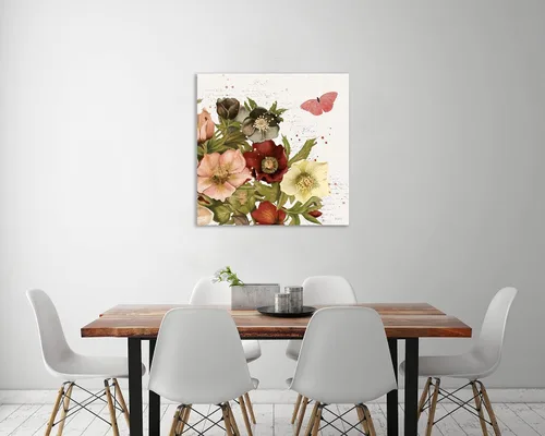 Vista 3 de Jaxson Rea "Vintage Petals III Gallery Wrapped Canvas by Katie Pertiet, 24" x 24