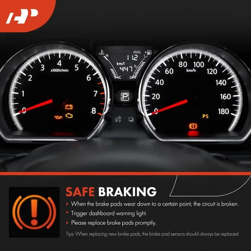Vista 6 de A-Premium Sensores de desgaste de pastillas de freno de disco delanteras y traseras compatibles con BMW 528i, 535d, 535i, 550i, 640i, 650i