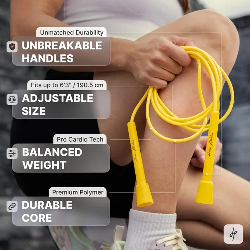 Vista 2 de HONOR ATHLETICS Speed Rope, Skipping Rope - Best for Double Under, Boxing, MMA, Cardio Fitness Training Condition - Jump Rope