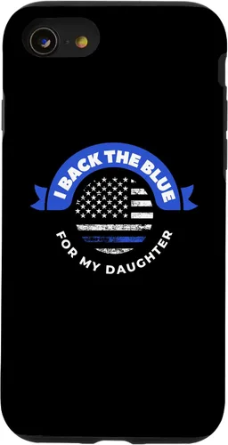 Vista 8 de Funda para iPhone 12 mini I Back The Blue For My Daughter Police Parents