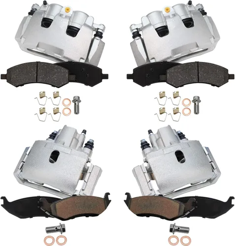 Vista 144 de Detroit Axle - Pastillas de Freno Traseras de Cerámica Izquierda Reemplazo de Pinza para Silverado Sierra Suburban 1500 Tahoe Yukon Escalade ESV EXT