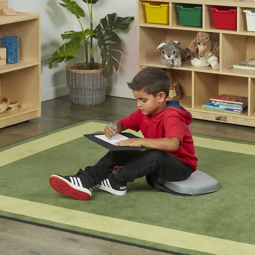 Vista 10 de ECR4Kids The Surf - Escritorio portátil para regazo, asiento flexible, color negro, paquete de 10