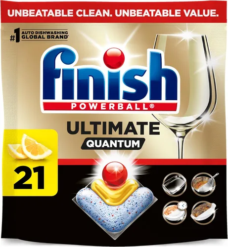 Vista 20 de Finish Ultimate Infinity Shine - Cápsulas para lavavajillas, detergente sin necesidad de pre-enjuague, elimina manchas quemadas, con Protector