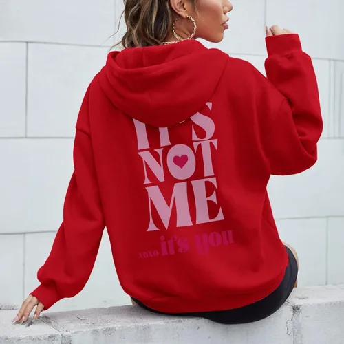 Vista 3 de Hoodies For Womens Fall Fashion 2023,It's Not Me XXOO It is You Crewneck Sweatshirt Comfy 2023 Trendy Tops Outfits