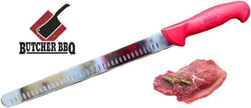 Vista 2 de Butcher BBQ Cuchillo de corte de hoja Granton de 12 pulgadas