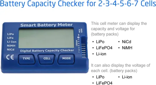 Vista 2 de TOMTOP Comprobador inteligente de la capacidad de la batería de Digitaces para LiPo LiFe Li-ion NiMH NiCd batería
