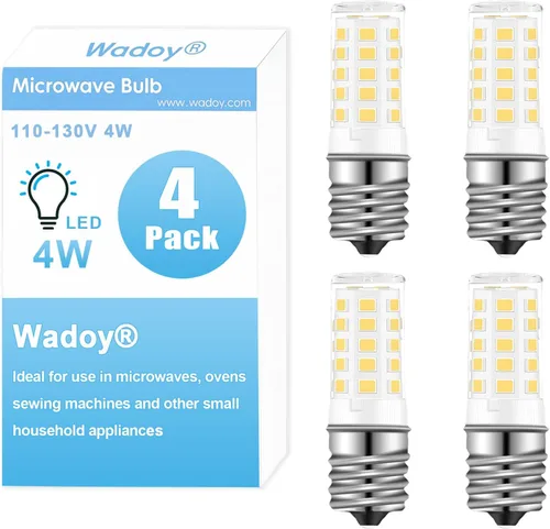 Vista 8 de Wadoy Bombilla de microondas compatible con LG, Frigidaire, Kenmore, Whirlpool, GE Range Microondas, 6912W1Z004B 125V 30W E17, bombilla de repuesto