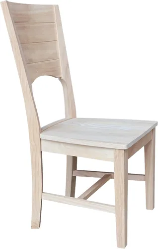 Vista 5 de IC INTERNATIONAL CONCEPTS Canyon Collection - Juego de dos sillas de madera maciza sin terminar
