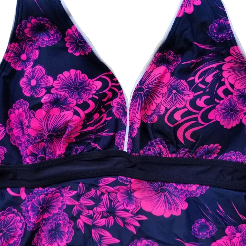 Vista 4 de Traje de baño de dos piezas para mujer con borde con volantes