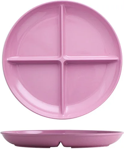 Vista 9 de Baby Blue - Platos divididos con 4 compartimentos, bandeja para aperitivos, platos de frutas de grado alimenticio, sin BPA, 1 paquete