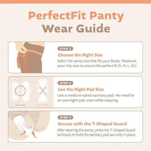 Vista 4 de Waybe Bragas sanitarias Boyshort para mujer: Ropa interior para mujer PerfectFit Super LeakGuard